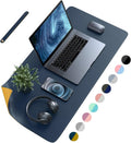 AFRITEE Desk Pad Desk Protector Mat - Dual Side PU Leather Desk Mat Large Mouse Pad, Writing Mat Waterproof Desk Cover Org...