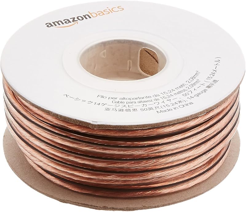 AmazonBasics 14-Gauge Speaker wire - 50 feet