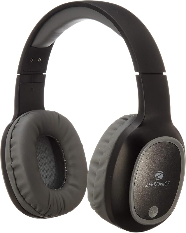 ZEBRONICS Zeb-Thunder Bluetooth Wireless Over Ear Headphone FM, mSD, 9 hrs Playback with Mic (Black)