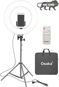 Osaka 18 Inches LED Ring Light 65W adjustable Color Temperature Wireless Remote Control 9 Feet Light Stand For MX Takatak ...