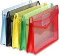 GreatDio® Transparent Envelope Folder | Poly-Plastic A4 Documents File Storage Bag with Snap Button | Document Folder for ...