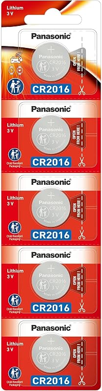 Panasonic CR-2016/5BE Lithium Coin Battery - Pack of 5