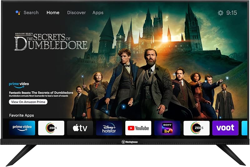 Westinghouse 106 cm (43 inches) Full HD Smart Certified Android LED TV WH43SP99 (Black)