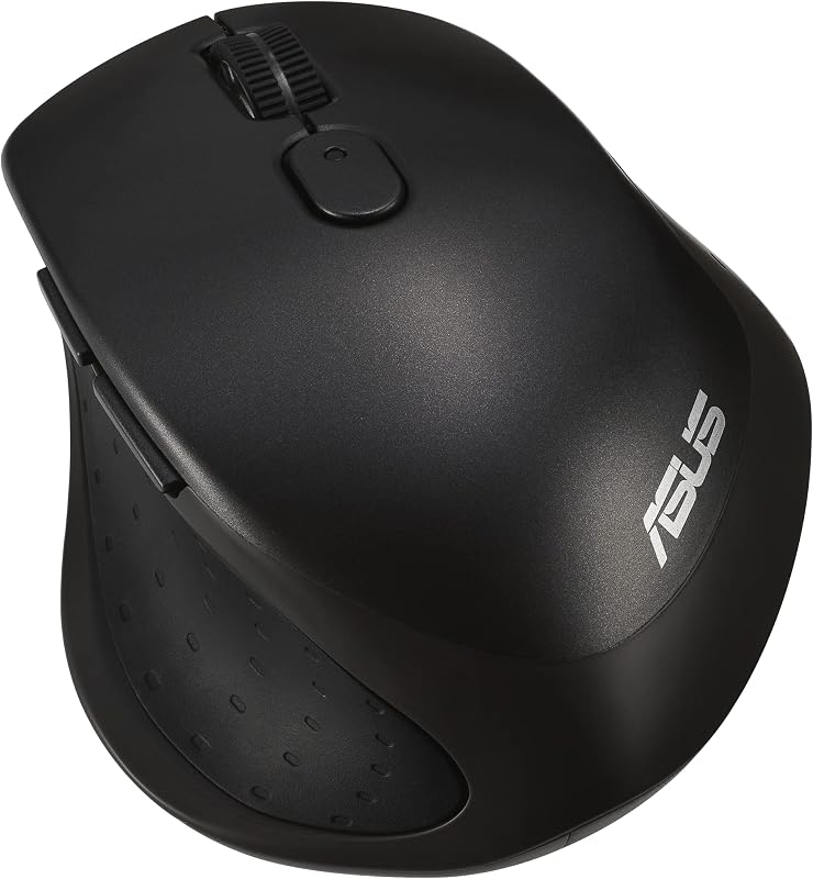 ASUS MW203 Multi-Device Wireless Silent Mouse, 2.4GHz with USB Nano Receiver, 2400 DPI Optical Tracking, 6 Buttons, Compat...