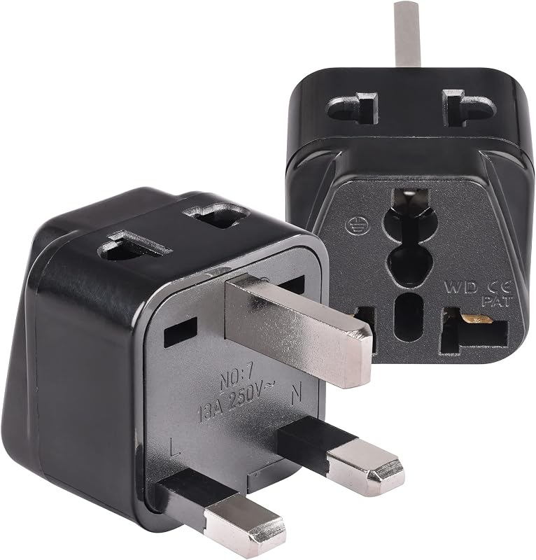 OREI India to UAE, Hong Kong, Dubai, UK Adapter - Type G Plug Adapter - 2 in 1 - Perfect for Laptop, Camera, Chargers - Tr...