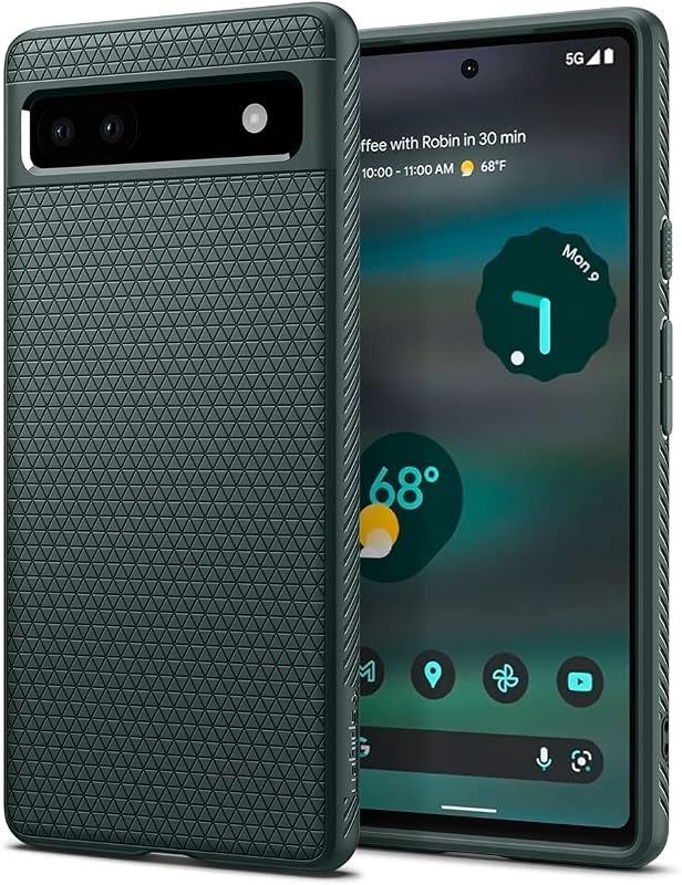 Spigen Liquid Air Back Cover Case Compatible For Google Pixel 6a (TPU | Midnight Green)