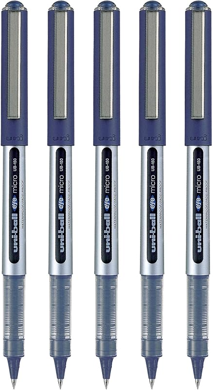 Uniball Eye UB150 Roller Pen (Blue Ink, Pack of 5)