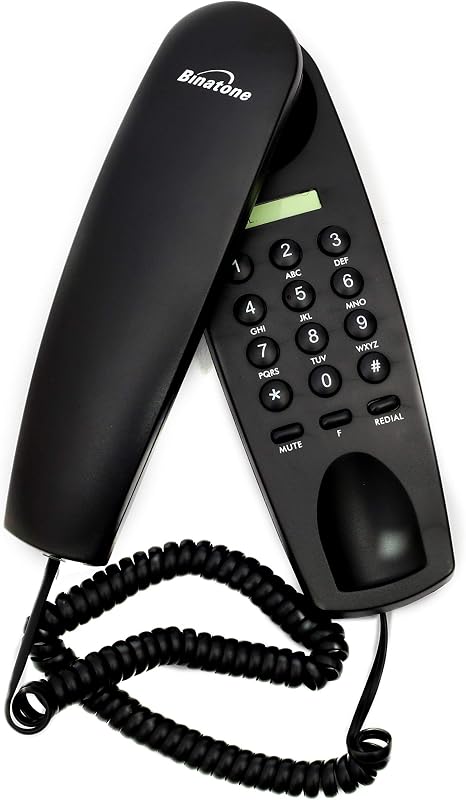 Binatone Trend 1 Digital Corded Landline Phone with Dedicated Flash Button, Wall Mounted Supported, alphanumerical keypad,...