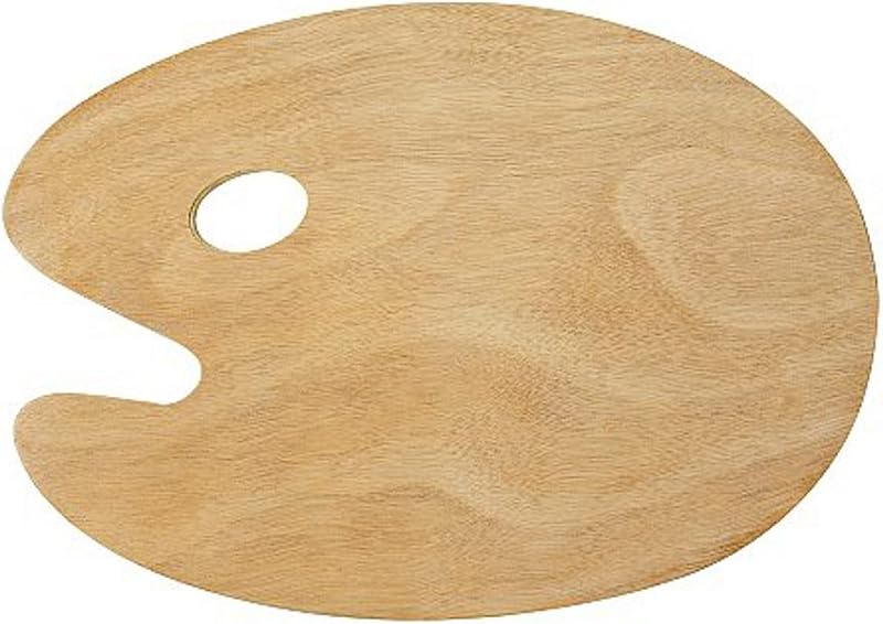 Brustro Kidney Shaped Plain Wooden Palette 40 x 30CM