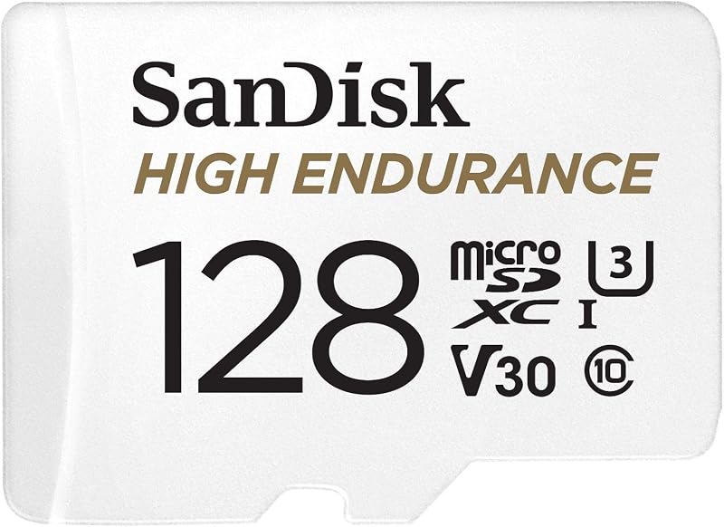 SanDisk 128GB High Endurance Video MicroSDXC Card with Adapter for Dash Cam and Home Monitoring Surveillance Systems - C1...