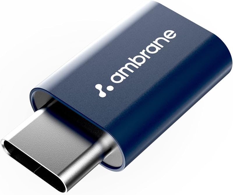 Ambrane Type-C to Micro USB OTG Adapter for 3A Fast Charging and Data Sync- Compatible with All Type-C Enabled Devices Blue