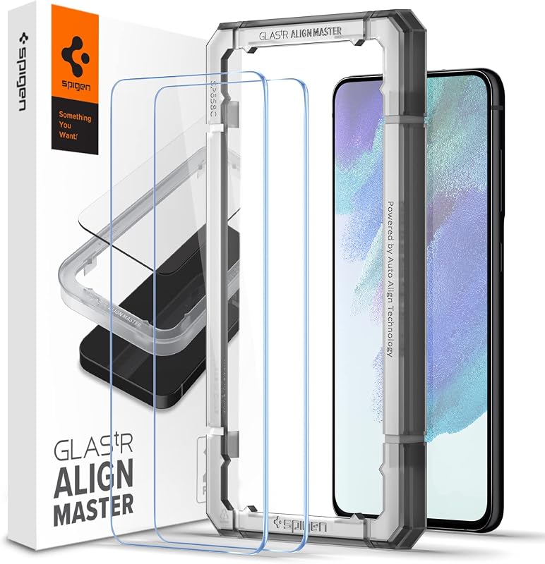 Spigen AlignMaster Tempered Glass Screen Guard Protector for Galaxy S21 FE 5G - 2 Pack