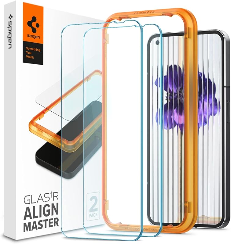 Spigen AlignMaster Tempered Glass Screen Protector Guard for Nothing Phone (1) - 2 Pack