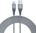 Amazon Basics USB A to Lightning Aluminum with Nylon Braided MFi Certified Charging Cable (Grey, 1.8 meter)