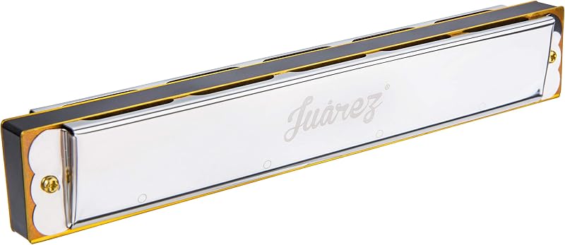 JUAREZ Viénto JRH24SL 24 Holes 48 Tones Professional Tremolo Polyphonic Harmonica Key of C Scale | Mouth Organ | Cover - S...