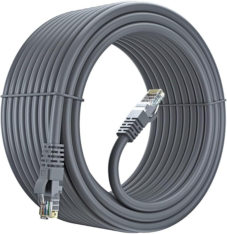 FEDUS Cat6 Heavy Duty Outdoor Cable 20M 65 Feet Weatherproof/UV Resistant 1000mbps Ethernet Cable Suitable for Direct Buri...