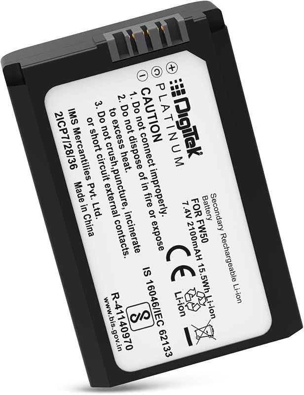 DIGITEK® (Platinum FW-50) Platinum Lithium-ion Rechargeable Battery for Sony DSLR Camera | Compatibility - Alpha NEX-3, 5,...