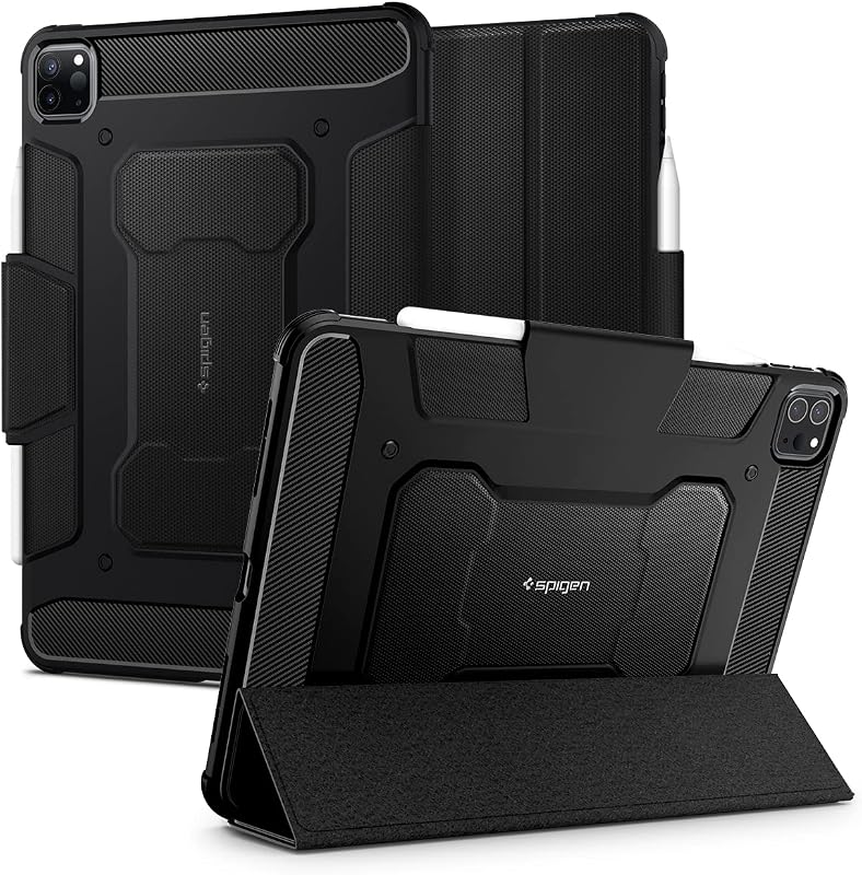 Spigen Rugged Armor Pro Back Cover Case Compatible with iPad Pro 11 inch (2021 | 2020 | 2018) - Black