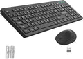 Quantum Wireless Keyboard and Mouse Set, 12 Months* Battery(Cells Included), Nano Receiver, Silent Keys 800/1200/1600 DPI,...