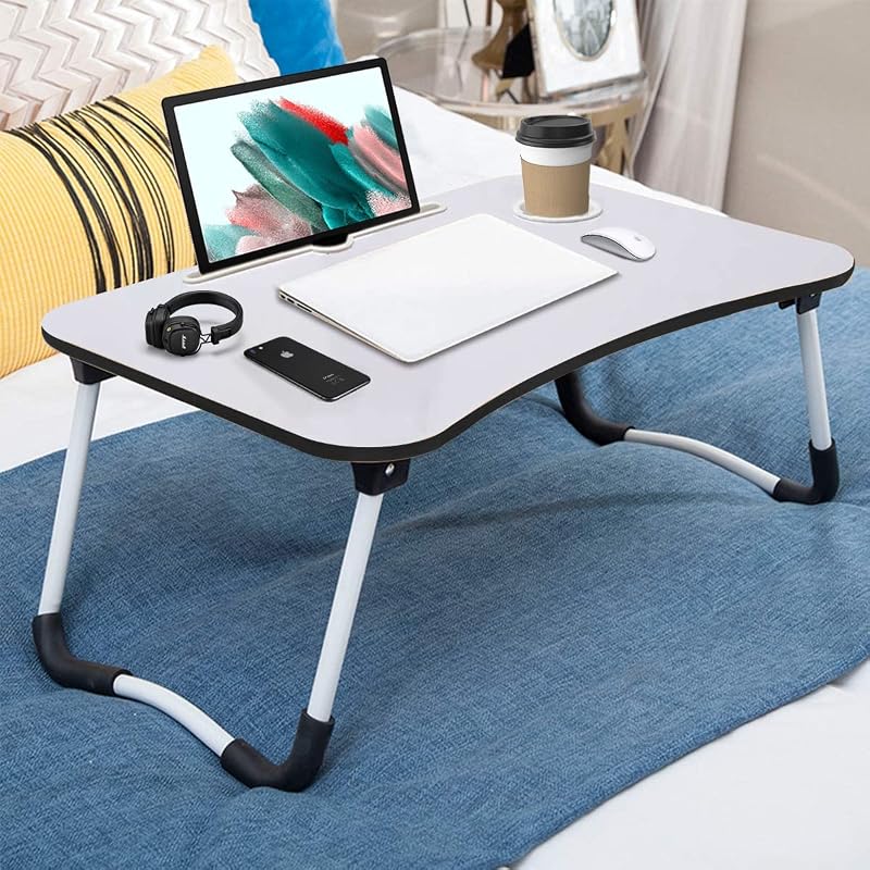 Sattva Portable Foldable Study Table with White Board | Laptop Table | Writing Desk with Cup Holder | for Kids & Adults