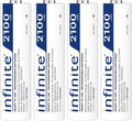 ENVIE® (AA2100RTU4PL) Infinite AA Rechargeable Batteries | High-Capacity Ni-MH | 2100 mAh | Low Self Discharge | (Pack of 4)