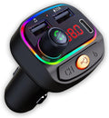 CRUST CS30 Car Bluetooth Device with Call Receiver, FM Transmitter for Music System & Dual USB + Type C Fast Charger; 7 Co...