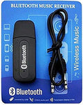 DEVCOMM Phone Bluetooth Stereo System Audio Aux Receiver USB Adapter 3.5mm for Car Speakers Under 200 (1 Pack, Black)