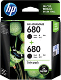 HP 680 Black Ink Cartridges Twin Pack