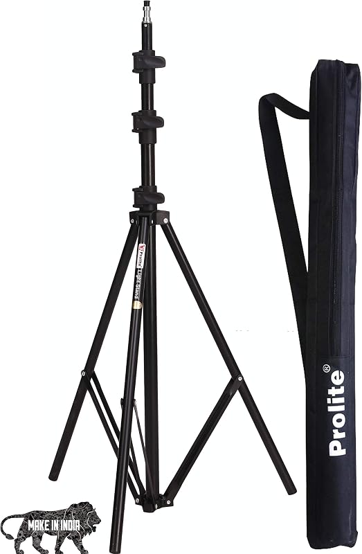 Prolite Heavy-Duty Light Stand (9 feet) for Ring Light, Flash, Reflector, Diffuser, Photo & Video Studio Shooting (Portabl...
