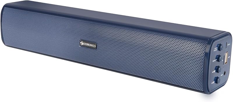 ZEBRONICS Zeb-Vita Plus Mini 16 w Soundbar Supporting LED Display, USB, SD Card, AUX, FM, TWS & Call Function. (Blue)