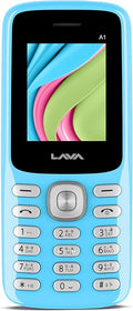 Lava A1 (Candy Blue), Number Talker, Smart AI Battery, 4 Days Battery Backup, Military Grade Certified, Keypad Mobile