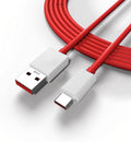 RSC POWER+ Compatible Dash/Warp Data Sync Fast Charging Cable Supported for all C Type Devices (Red and White)