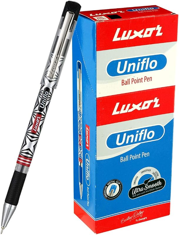Luxor UNIFLO Ball Pen Black (20's Box)