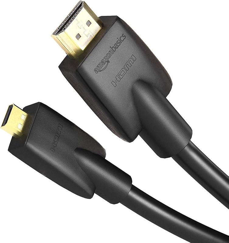 Amazon Basics 6 Foot Micro HDMI-A to HDMI-D (NOT Micro-USB) Cable (Black)
