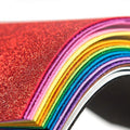 Lakeer Self Adhesive Sticky A4 Size Glitter Sparkles Foam Sheet with Sticky Back Pack of 10 Sheets (10 Colours x 1 Pcs Each)