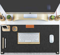 Tizum Z57 Large Felt Desk Mat Mouse Pad for Office & Gaming with 2 Pockets – 635 * 330 mm (Grey)