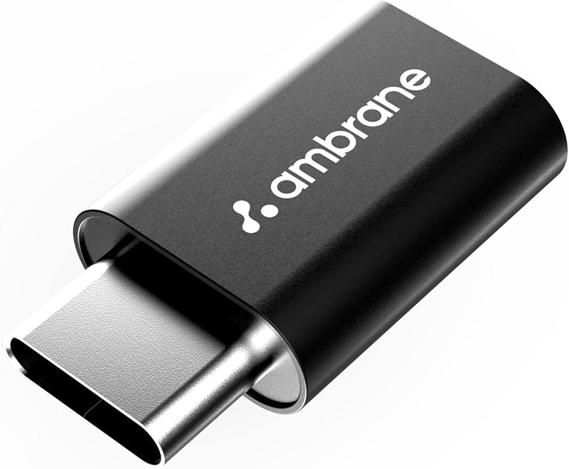Ambrane Type-C to Micro USB OTG Adapter for 3A Fast Charging and Data Sync- Compatible with All Type-C Enabled Devices Black