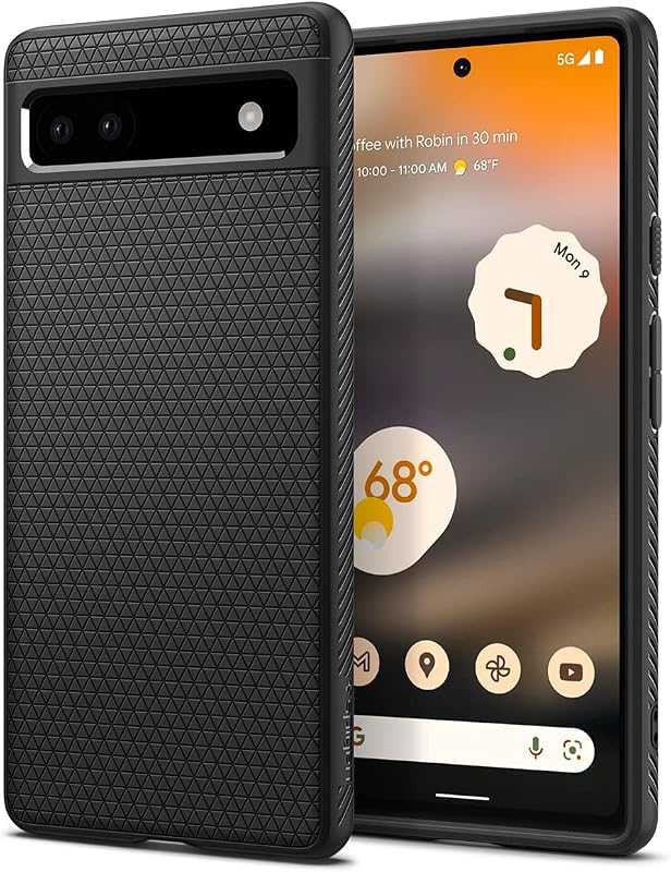 Spigen Liquid Air Back Cover Compatible for Google Pixel 6a (TPU | Matte Black)