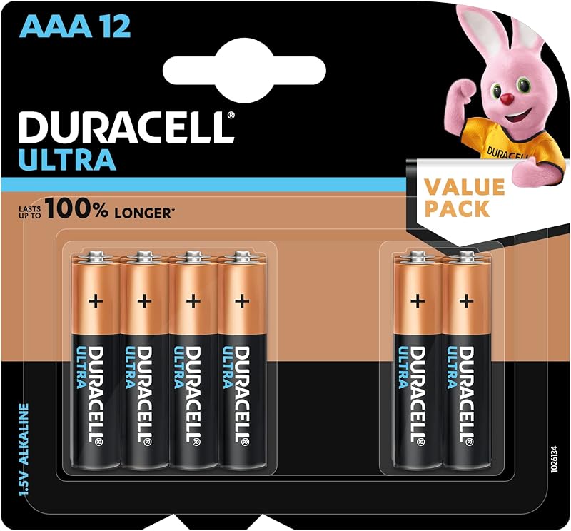 Duracell Ultra Alkaline AAA Battery, 12 Pcs