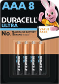 Duracell Ultra Alkaline AAA Batteries, Pack of 8