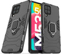 CEDO Basic Case for Samsung M53 (5G) with Rotating Ring Holder & Kickstand in-Built (Plastic|Black)