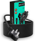 UPort 1.8 Meter 3 Pin Laptop Power Cable Cord Universal AC Replacement Power Cord for Laptop (Black)