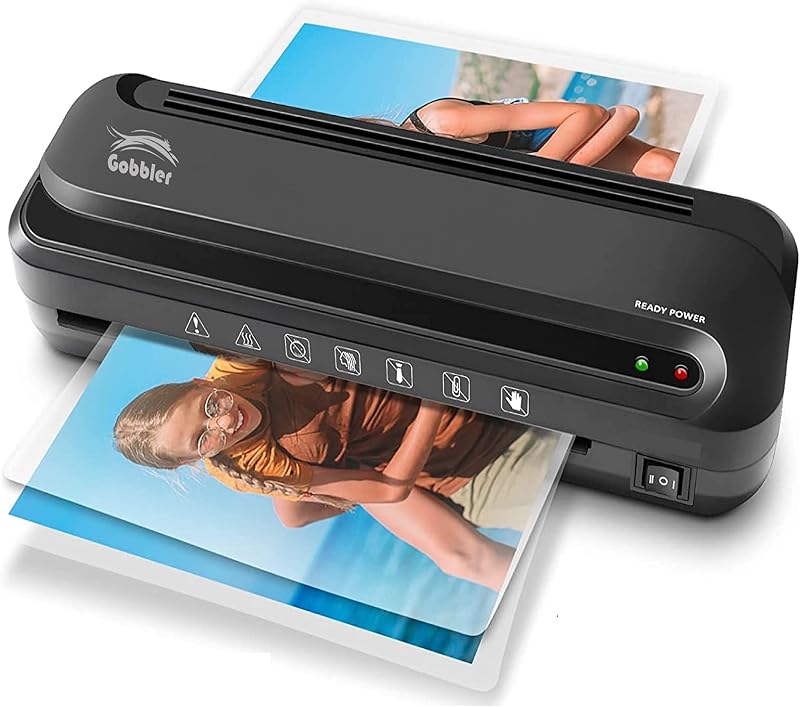 GOBBLER A4 All in One Lamination Machine/Laminator with Jam Release Button, Supports Hot Laminating, Plastic Body (GB-200-PL)
