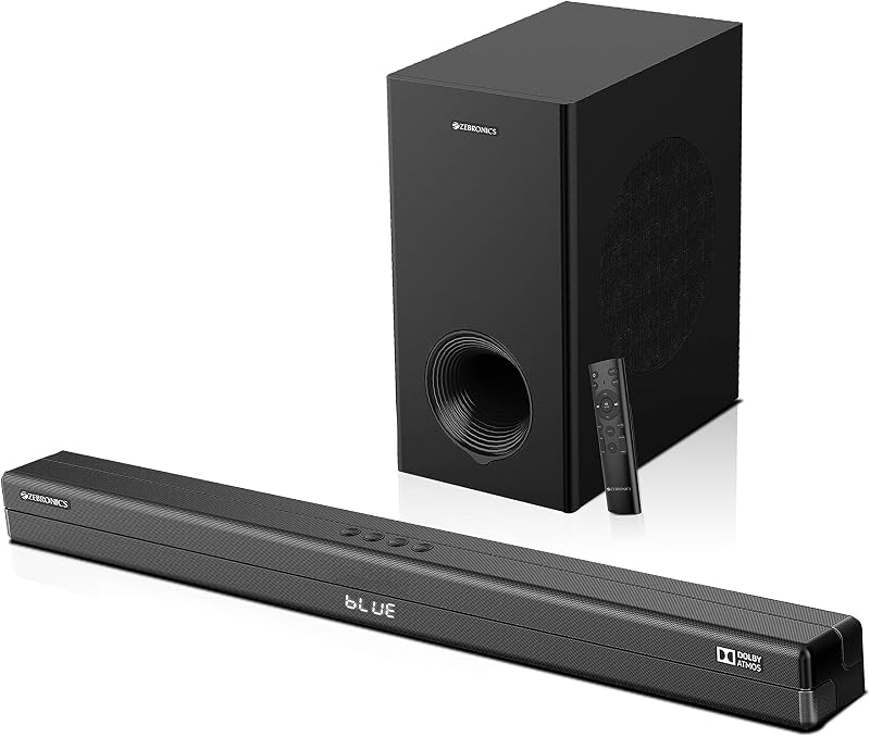 Zebronics ZEB-JUKE BAR 9700 PRO DOLBY ATMOS Bluetooth Home Theater Soundbar With Subwoofer Supporting 4K HDR, Wall Mount, ...