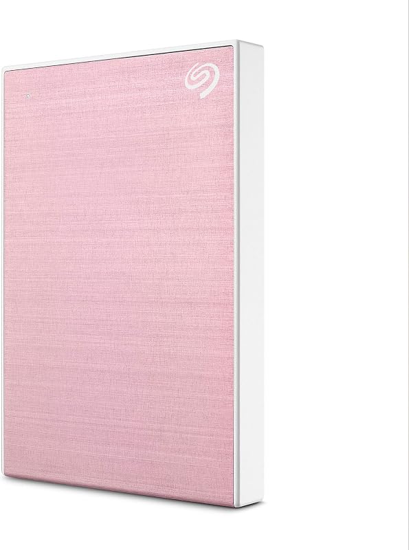 Seagate One Touch 2TB External HDD with Password Protection – Rose Gold, for Windows and Mac, with 3 yr Data Recovery Serv...