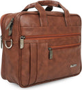 Zipline Synthetic Leather Executive SMALL messenger bag Briefcase for upto 13" Laptop/Tablet for men women with multiple c...