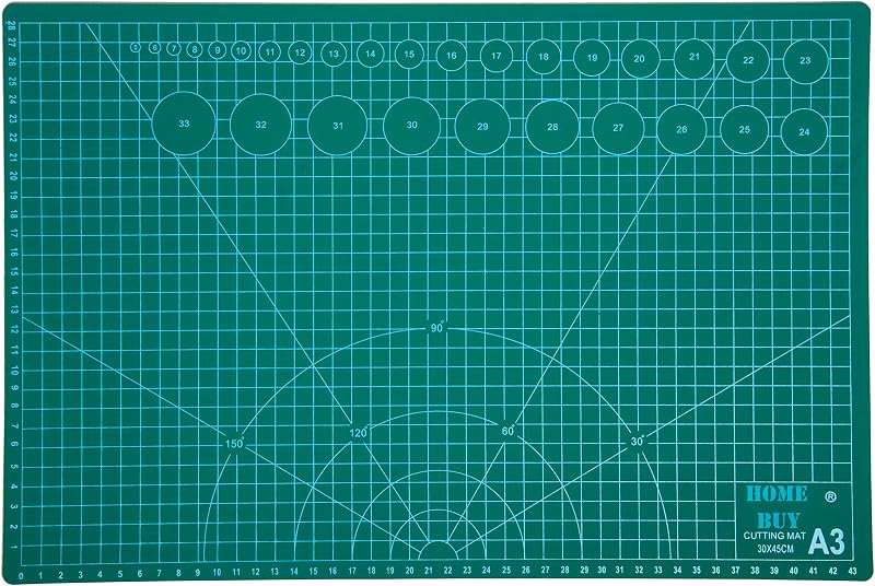 HOME BUY Professional Cutting Mat A3 Self-Healing 5 Layers Double Sided Durable Non-Slip PVC 18" X 12" Inch