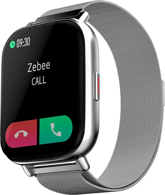 ZEBRONICS ZEB-FIT7220CH Bluetooth Smart Watch,4.4cm (1.75") Full Touch Curved Screen, Metal Body & Metal Strap,7 Days Data...