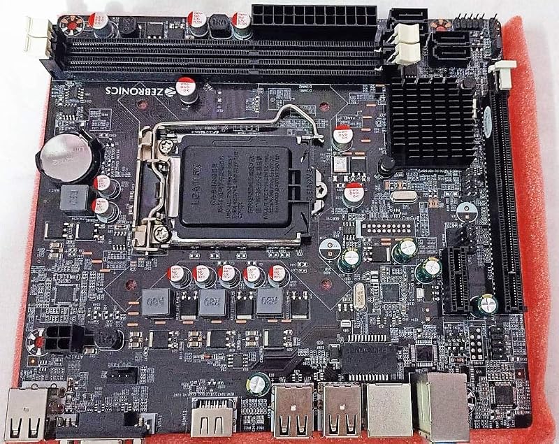 Zebronics H61 Motherboard ATX Intel LGA 1155 Socket | 6USB,1VGA,1LAN,1Audio,1HDMI Port, DDR3