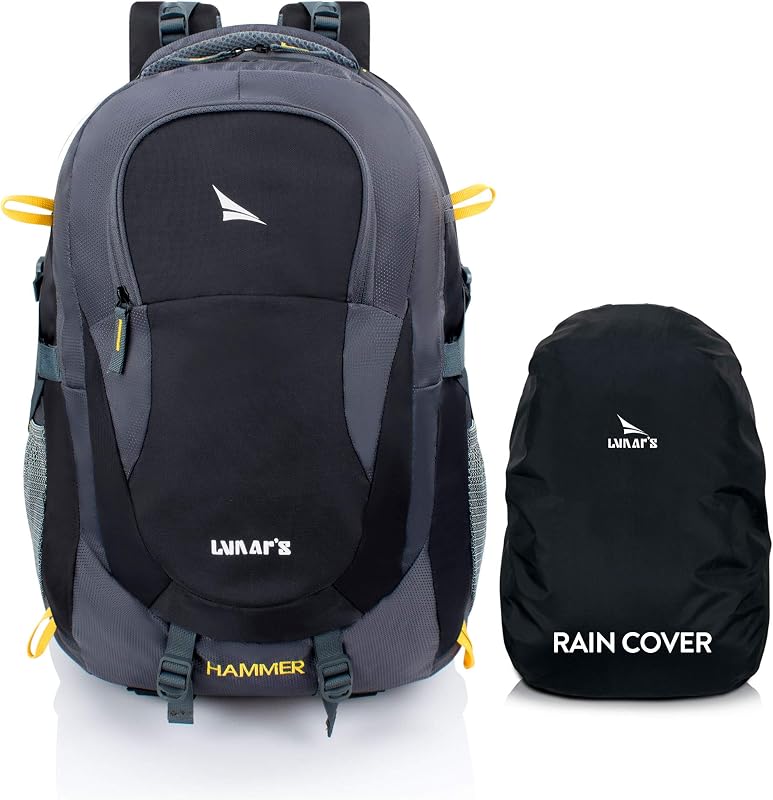 Lunar's Unisex 50L Water Resistant Office/Travel/Business Laptop Backpack, Bag for up to 17.3 inch Laptop/MacBook with rai...
